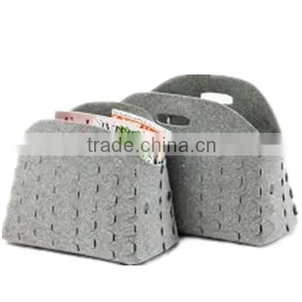 Alibaba China supplier fashionable grey rectangle felt storage basket