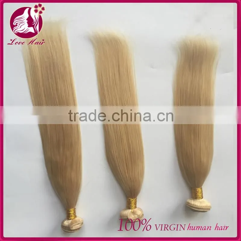 AAAAAAAA Vietnamese virgin hair natural blonde human hair extensions tangle and shedding free