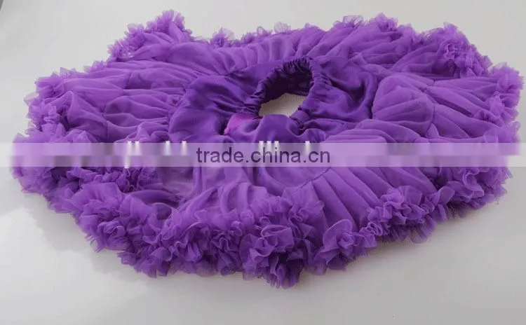 Purple Ruffled Fluffy Tutu Skirt With Bow