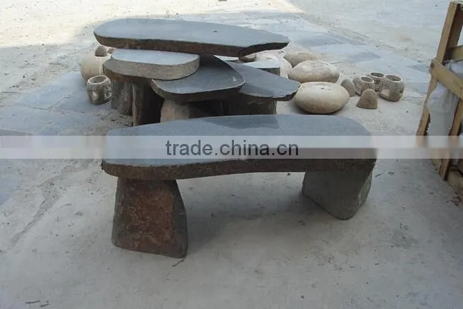 Hot sale black and yellow granite stone bench