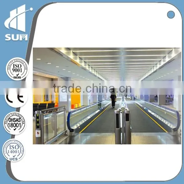 Airport and train station using passenger moving walkways