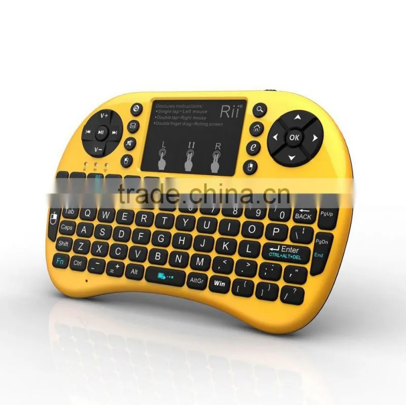 2016 best selling Rii Mini x1 2.4Ghz Wireless i8 Keyboard with Mouse for Google TV
