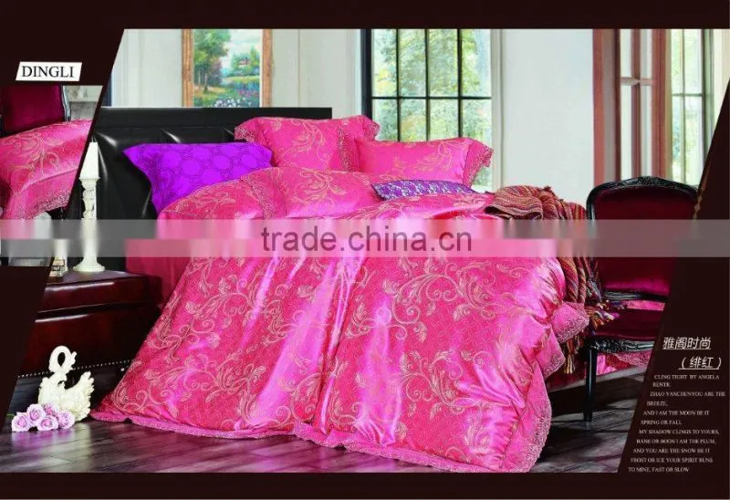 hot sale jacquard bedding set hotel bed linen set,pure colour