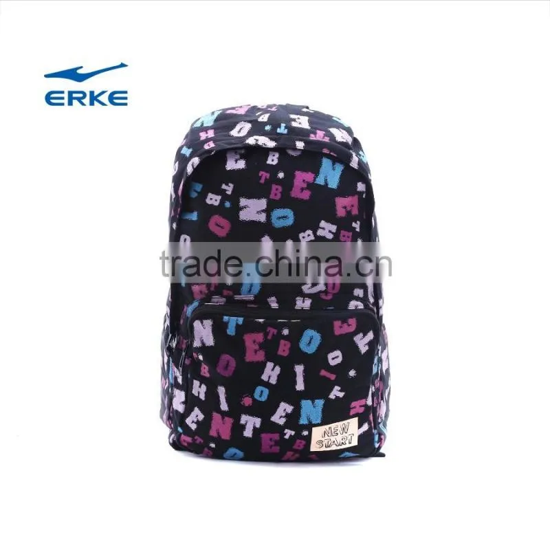 ERKE wholesale large capacity laptop sports backpack teenagers girls cute school backpack