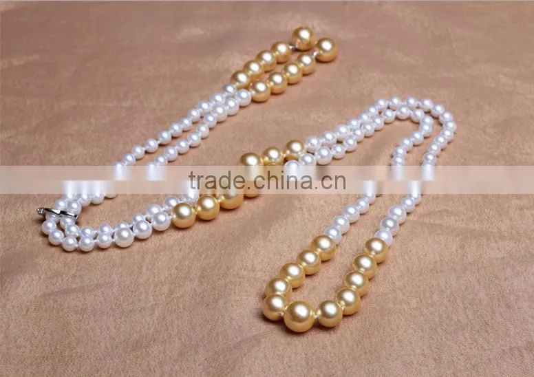 2016 latest design AAAA top quality shell pearl beads sweater chain jewelry necklace