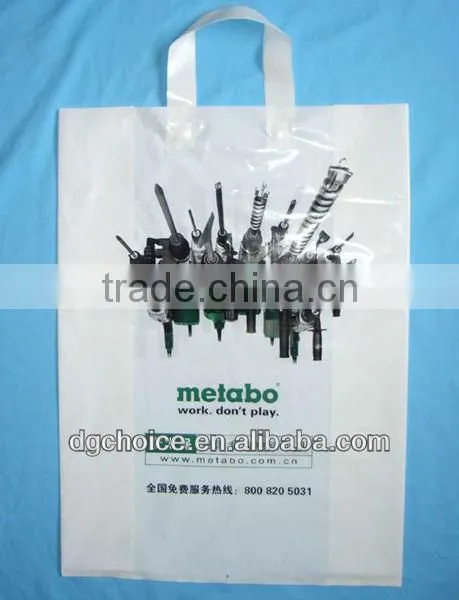 Custom logo machine made shopping plastic bags