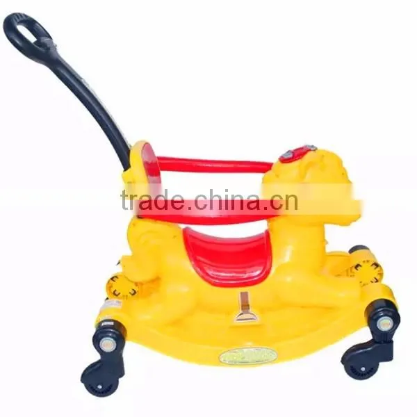 Plastic children toy tricycle with hobbyhorse function,wholesale baby rocking horse swing car