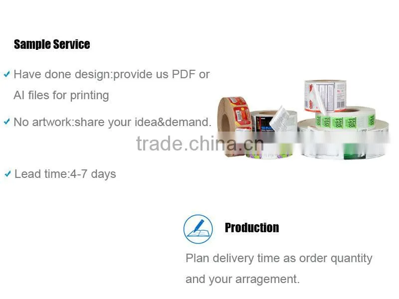 2015 Top Quality Bottle Neck Decal Sticker Label With Logo Printing Factory