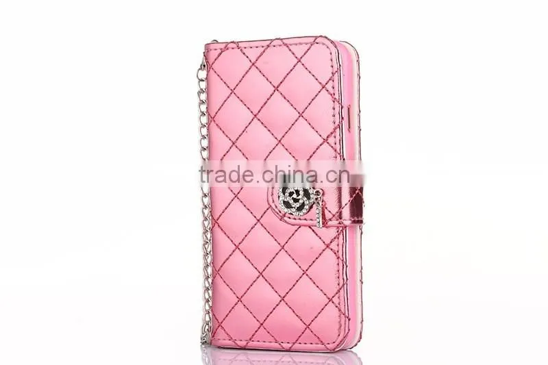 Luxury charm leather handbag wallet purse cover case for iphone6s