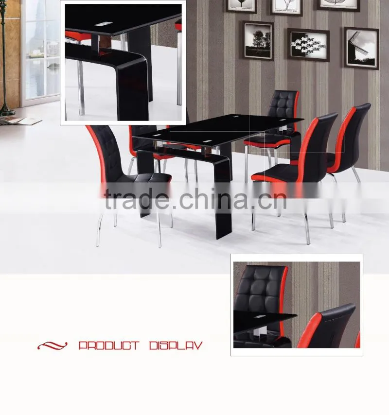 Home Furniture Dining Room Transparent Glass Dining Table