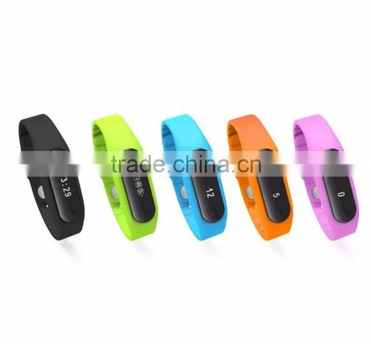 LCD smart watch, E6 silicone watch band sports wristband lcd smart watch
