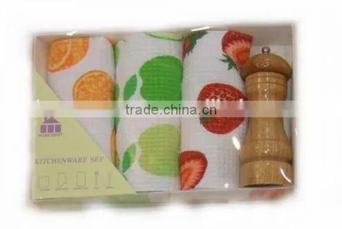 oven mitten and pot holder gift packing style for kitchen set gift boxes with home textile for promotion