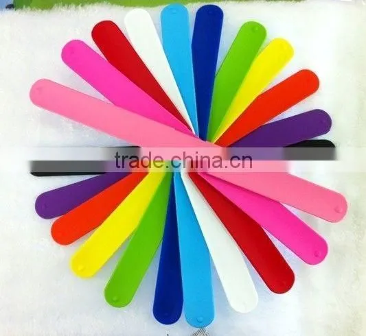 High Quality Blank DIY Long Silicone Slap Bracelet Cheap Price Wholesale