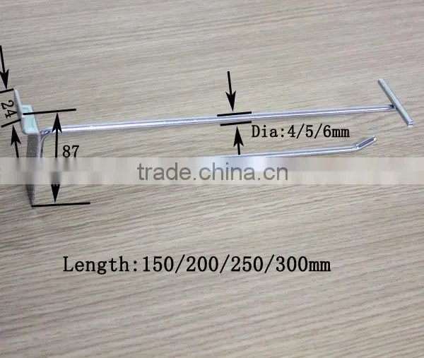 Wholesale mdf slot wall board hanging hook with price tag, price holder