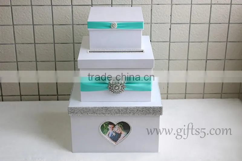 Hot sale wedding card box with photo frame