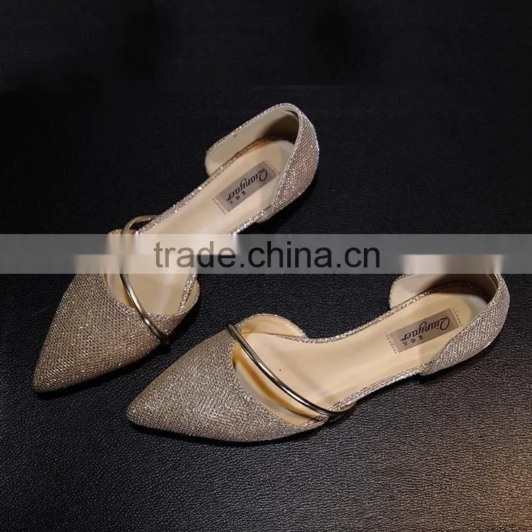 2016 ladies popular comfortable sexy flat shoes CP6905