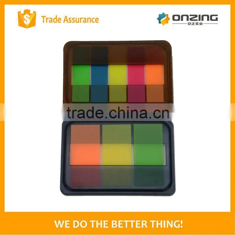 Onzing good quality arrow&strip-type shaped sticky notes with pet