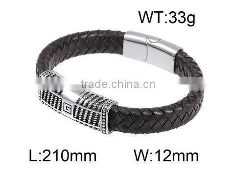 2015 Hot sale unique design leather bracelet women