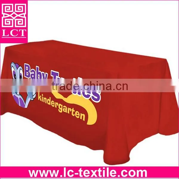 supply 2015 the highest cost-effective 65%poly 35%cotton twill durable Table Throw with custom design digital printing(LCTR003)