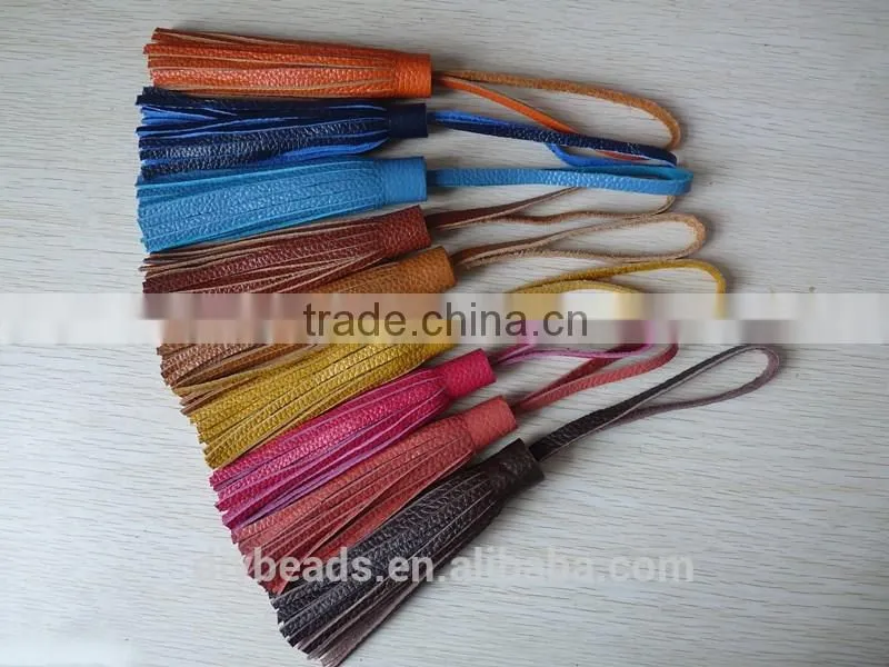 wholesale mixed colors leather Tassel for handbag and Jewelry Use