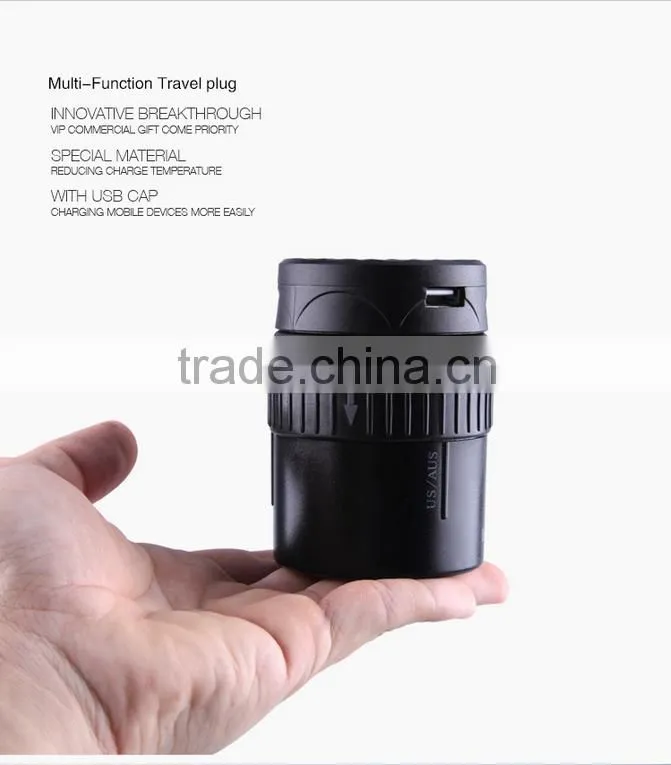 20116Kantravel patent universal travel adapter usb charger with case