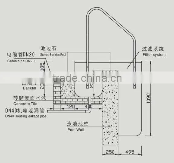 new design fashional integrated swimming pool pump and filter