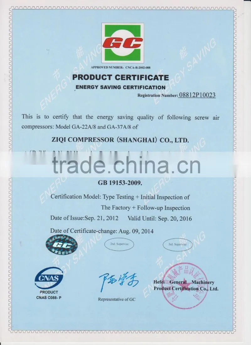 2016 Hot Sale 37kw Screw Air Compressor of China