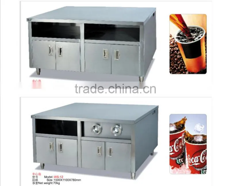 Best quality Commercial restaurant Center Island worker table on Sale