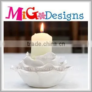 Fashionable Bird Design OEM Dolomite Ceramic Blue Candle Holder