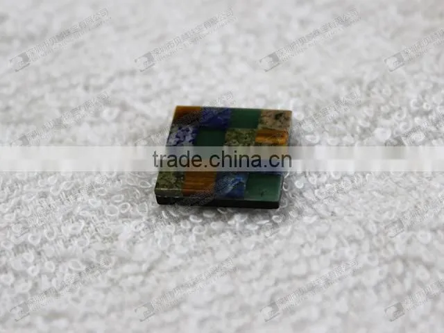 Wholesale gemstone mosaic for cufflinks,stone for clothes buttons