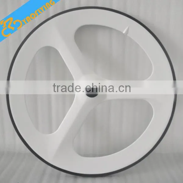 High quality road bike 3 spoke carbon wheels,cheap bike Wheels, customized paintings carbon tri-spoke wheels
