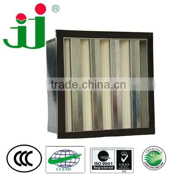 Mini Pleated V Bank Air Filter For Ahu