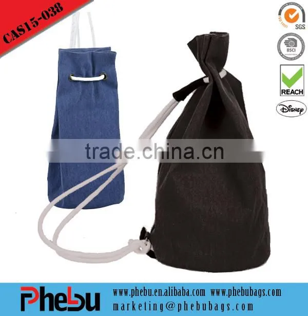 Custom checp black printed canvas tote shopping bag(CAS15-040)