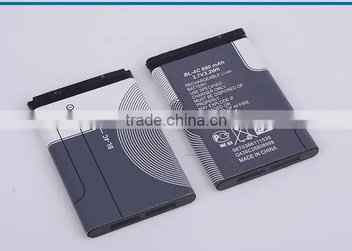 recharger phone back battery for nokia BL 4C 890MAH standard mobile batteries for nokia