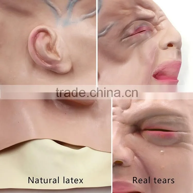 carnival party Educational Accessory sad Rubber Latex Realistic crying baby mask