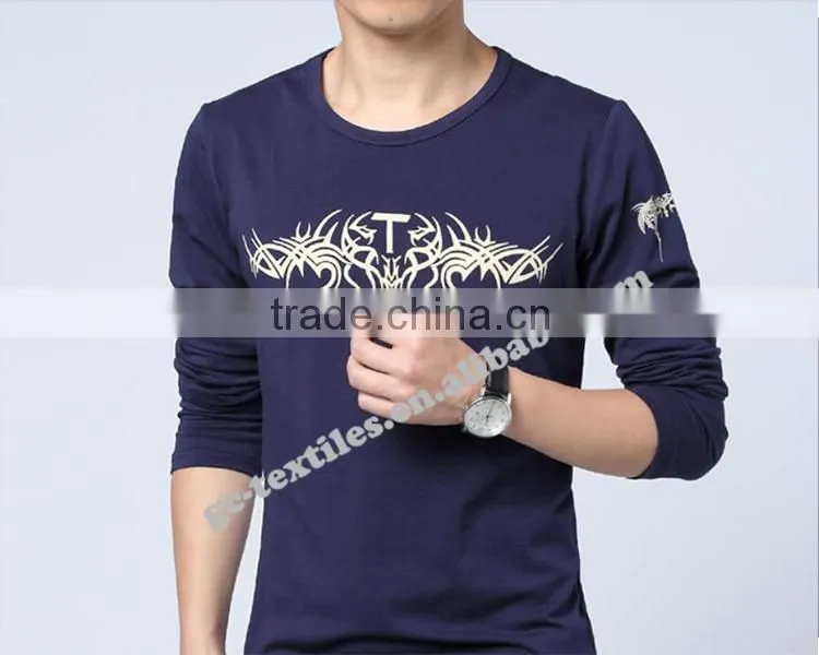 Printed Round-neck Men's Long Sleeve T-shirts