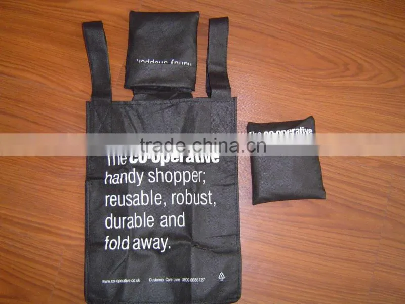 BSCI audit factory fold away bag/bag that folds into a pouch/foldable shopping bag