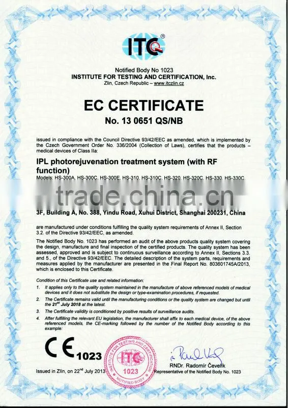 E-light ipl +rf beauty equipment HS 660
