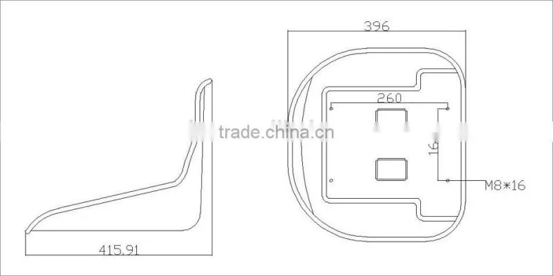 Tractor Seat Black Pan Seat YY7