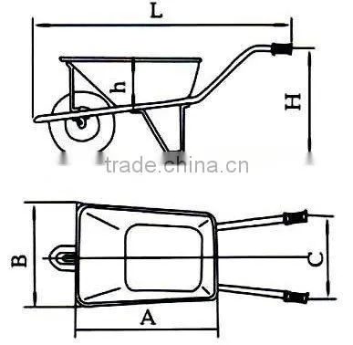 durable wheelbarrow wb3800 plastic tray