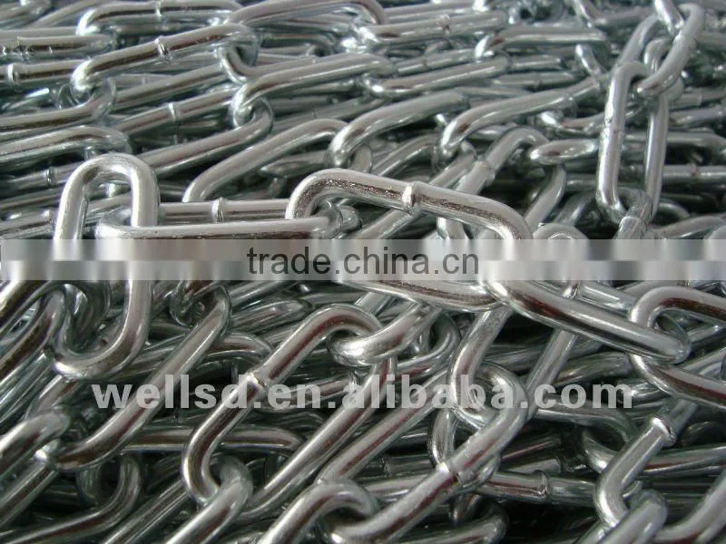 Factory supply white Ordinary mild steel link chain