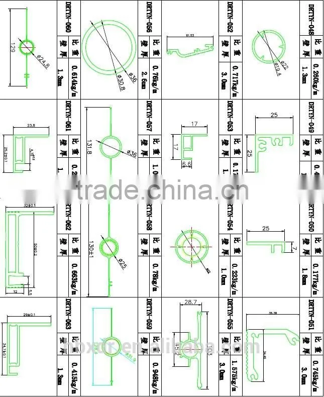 anodized aluminium profile for solar frame (aluminium profile of solar panel frame, aluminium profile for solar)