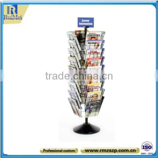 Folding Multi-Tier Free-Stand Metal Book Holder Book Display Stand