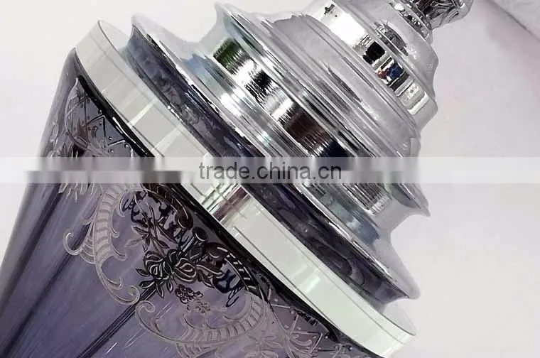 Diamond shape design glass carving crystal decoration table lamp