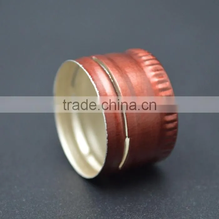 Red aluminum cap twist off wine bottle cap for whiskey