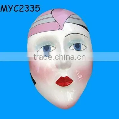 Painted ceramic mardi gras mask