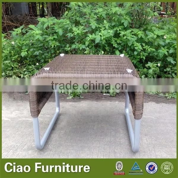 Square Patio table / Side table with glass on top