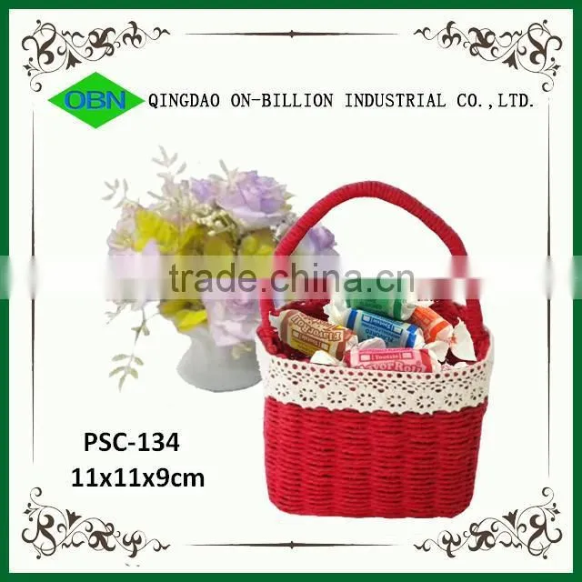 Wholesale mini handle gift baskets wicker basket for children