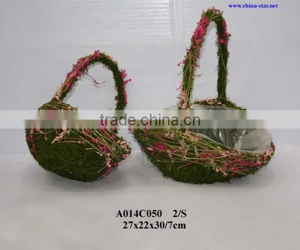 moss flower girl basket