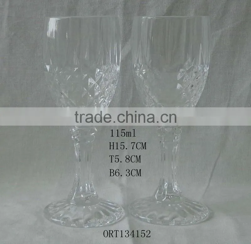 Clear hand-made glass cup